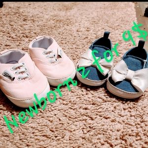 NB babygirl shoes set of 2